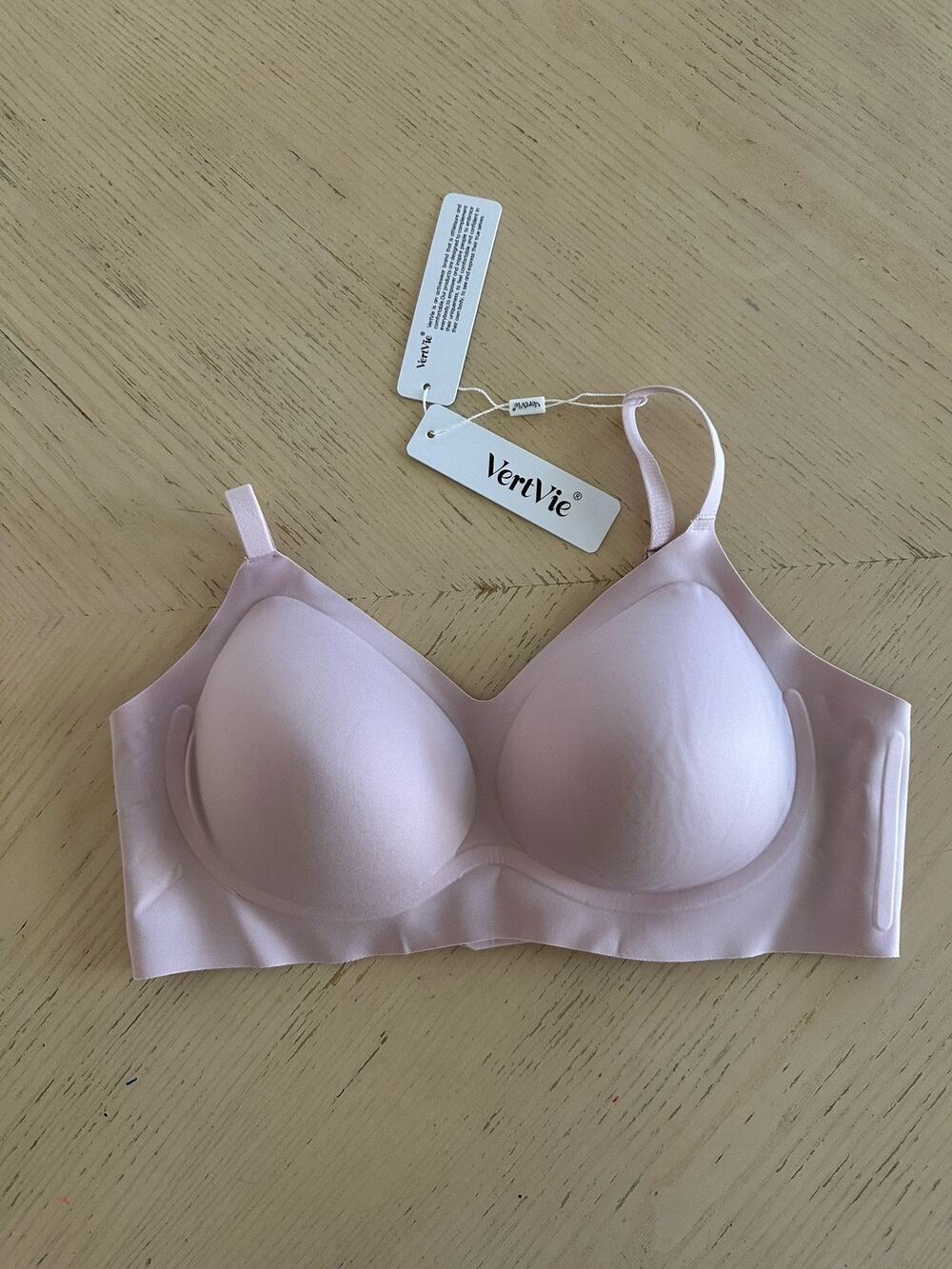 Vertvie Womens Seamless Bras No Underwire Supportive Wireless Push Sz: L